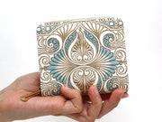 Rocaille (Blue) Zip Around Bi-Fold Wallet