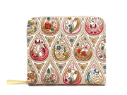 Flowers and Cats (Rose) Zip Around Bi-Fold Wallet