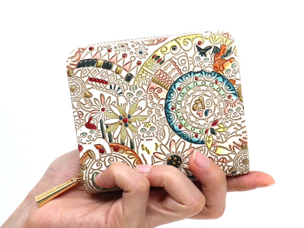 Camouflaged Cats Zip Around Bi-Fold Wallet