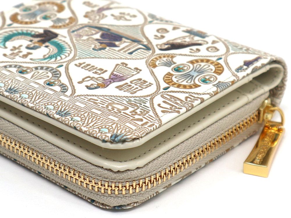 Egyptian Design (#1) Zip Around Bi-Fold Wallet