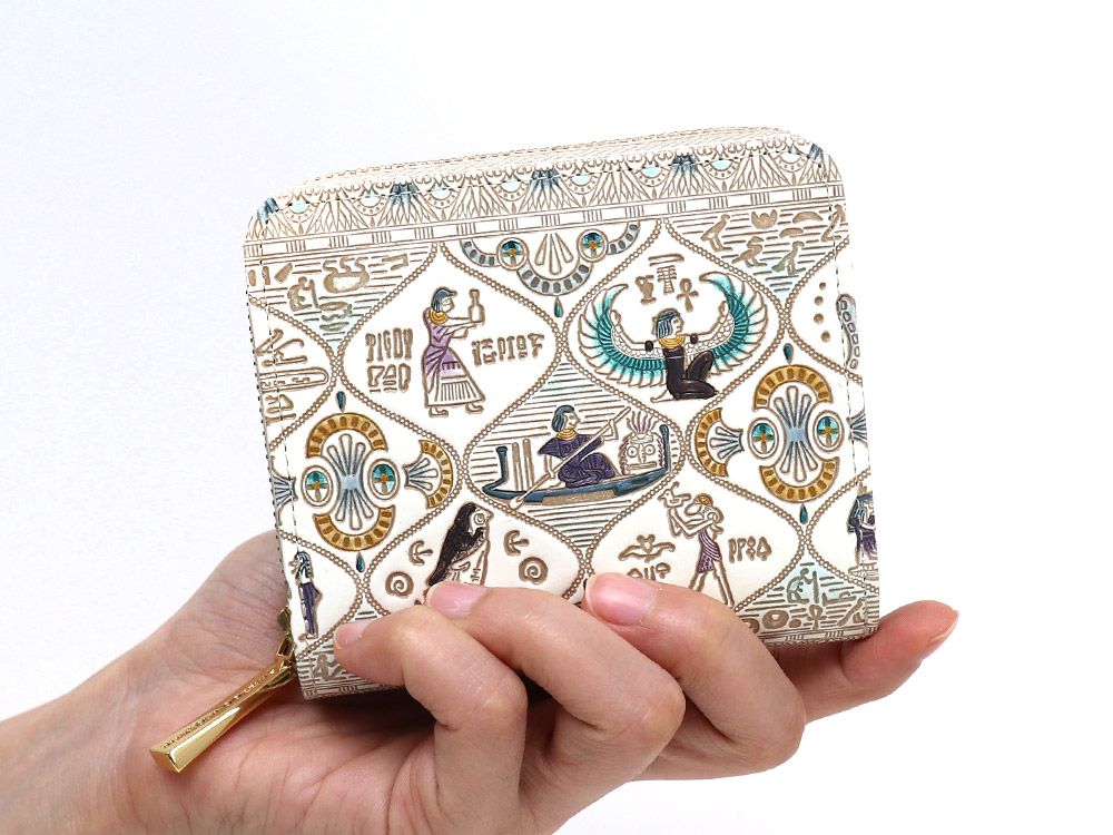 Egyptian Design (#1) Zip Around Bi-Fold Wallet