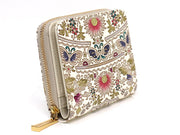 Mo Li Hua - Jasmine Flower (Pink) Zip Around Bi-Fold Wallet