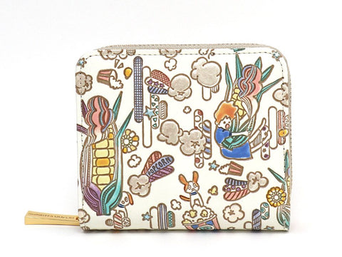 Popcorn Girl (Pastel colors) Zip Around Bi-Fold Wallet