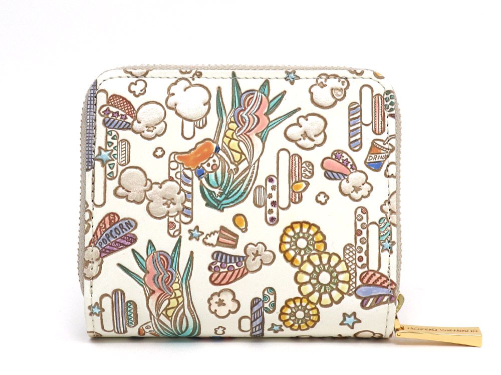 Popcorn Girl (Pastel colors) Zip Around Bi-Fold Wallet