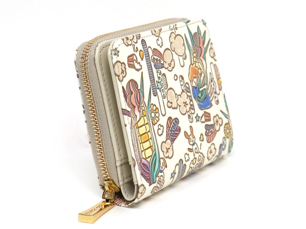 Popcorn Girl (Pastel colors) Zip Around Bi-Fold Wallet
