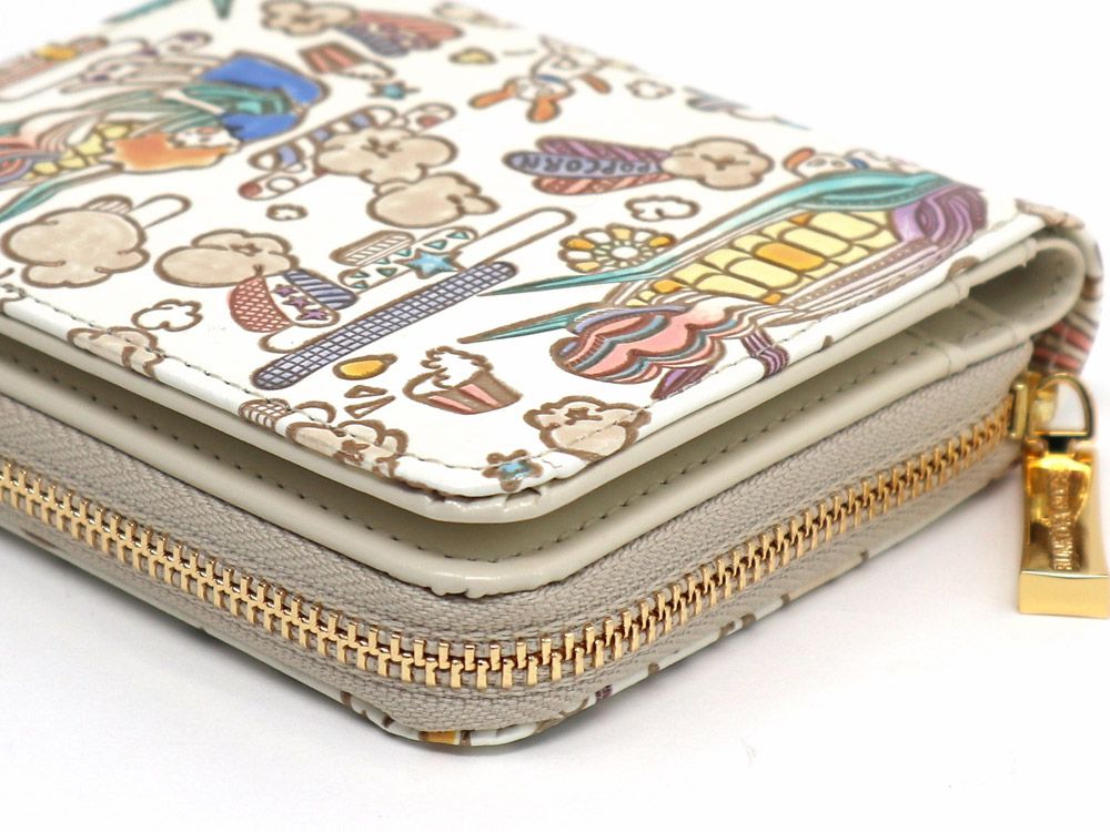 Popcorn Girl (Pastel colors) Zip Around Bi-Fold Wallet