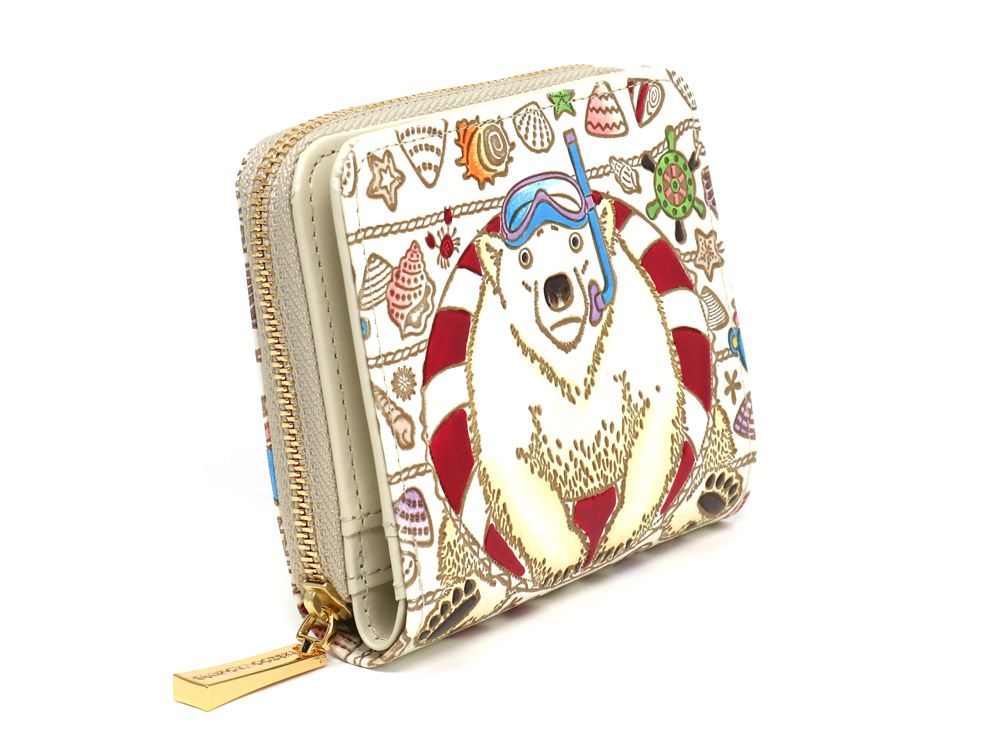 Seaside Bear Zip Around Bi-Fold Wallet
