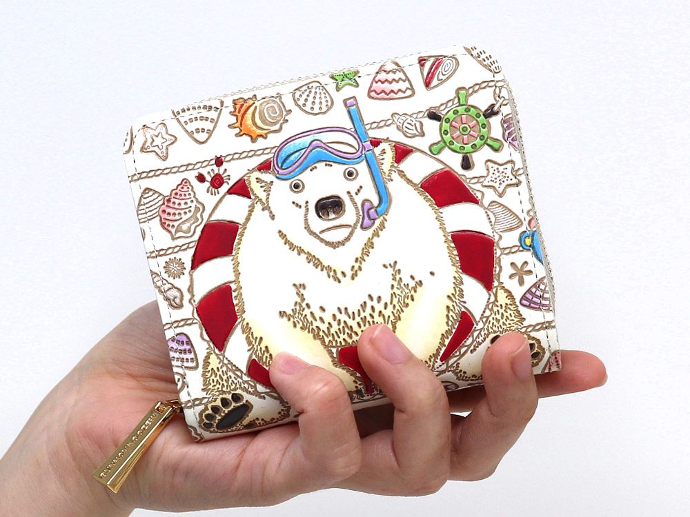 Seaside Bear Zip Around Bi-Fold Wallet