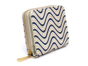 YOKONAMI Waves (Navy) Zip Around Bi-Fold Wallet