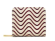 YOKONAMI Waves (Wine) Zip Around Bi-Fold Wallet