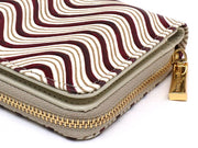 YOKONAMI Waves (Wine) Zip Around Bi-Fold Wallet