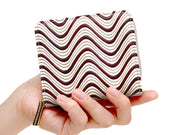 YOKONAMI Waves (Wine) Zip Around Bi-Fold Wallet