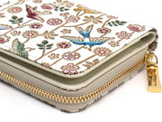 Birds and Cherry Blossoms Zip Around Bi-Fold Wallet