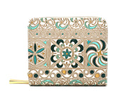 KINSHA - Persia Tiles (Green) Zip Around Bi-Fold Wallet