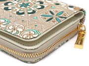 KINSHA - Persia Tiles (Green) Zip Around Bi-Fold Wallet