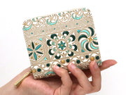 KINSHA - Persia Tiles (Green) Zip Around Bi-Fold Wallet
