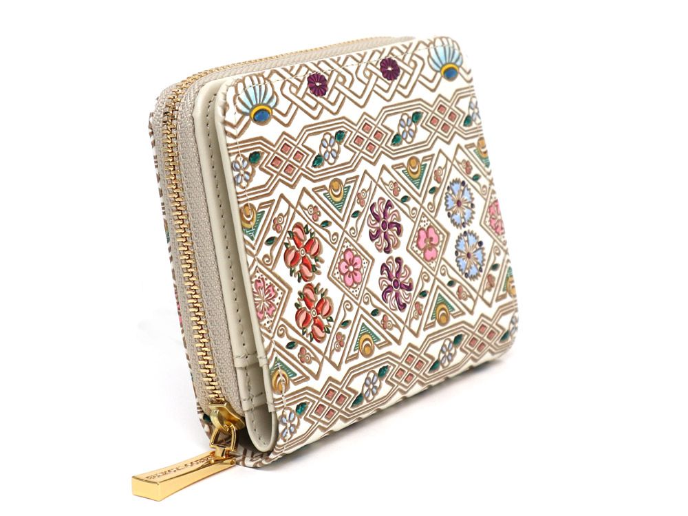 HANABISHI - Traditional Flower Patterns Zip Around Bi-Fold Wallet