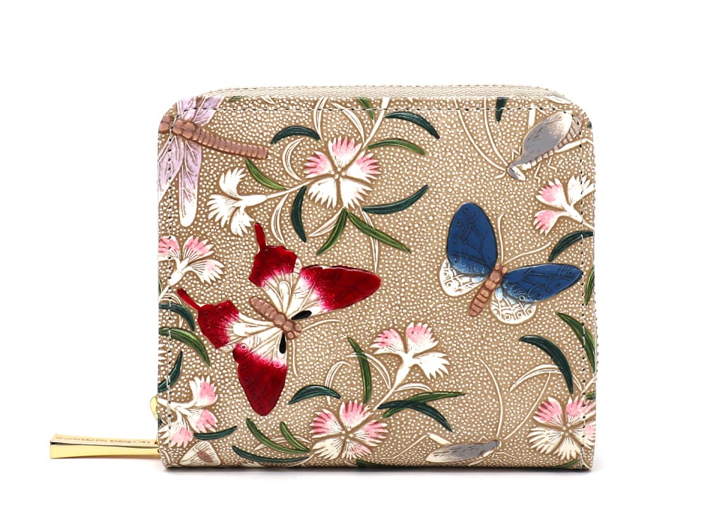Dianthus Flowers Zip Around Bi-Fold Wallet