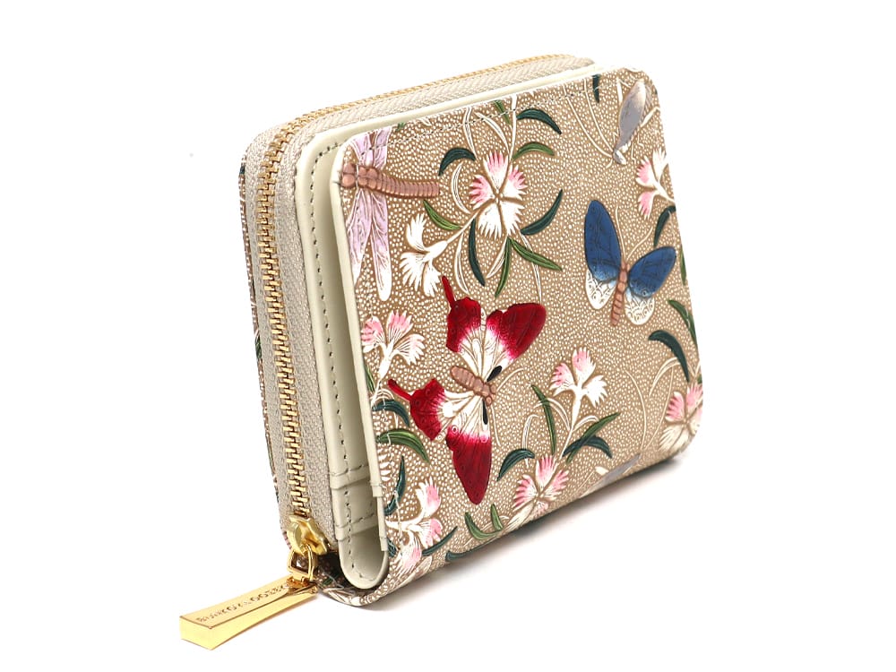Dianthus Flowers Zip Around Bi-Fold Wallet