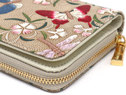 Dianthus Flowers Zip Around Bi-Fold Wallet