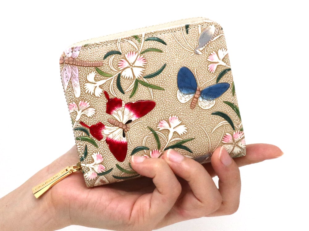 Dianthus Flowers Zip Around Bi-Fold Wallet