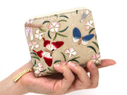 Dianthus Flowers Zip Around Bi-Fold Wallet