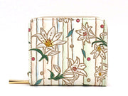 White Lilies Zip Around Bi-Fold Wallet