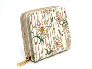 White Lilies Zip Around Bi-Fold Wallet