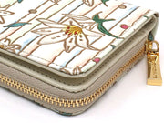 White Lilies Zip Around Bi-Fold Wallet