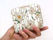 White Lilies Zip Around Bi-Fold Wallet