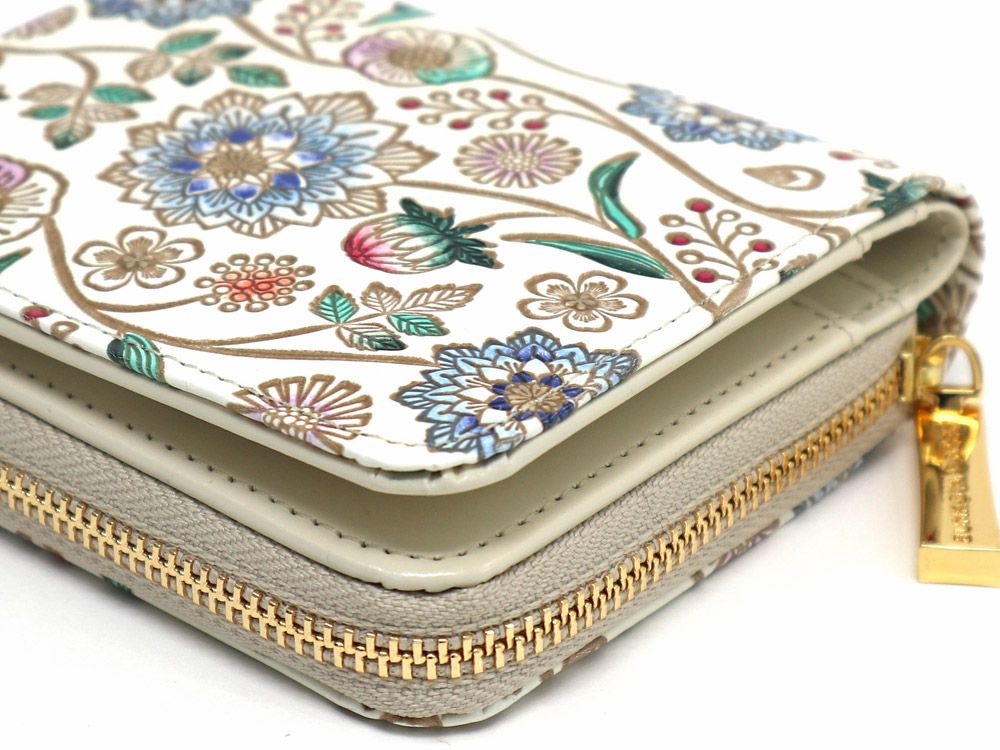 Dahlia (Cobalt Blue) Zip Around Bi-Fold Wallet