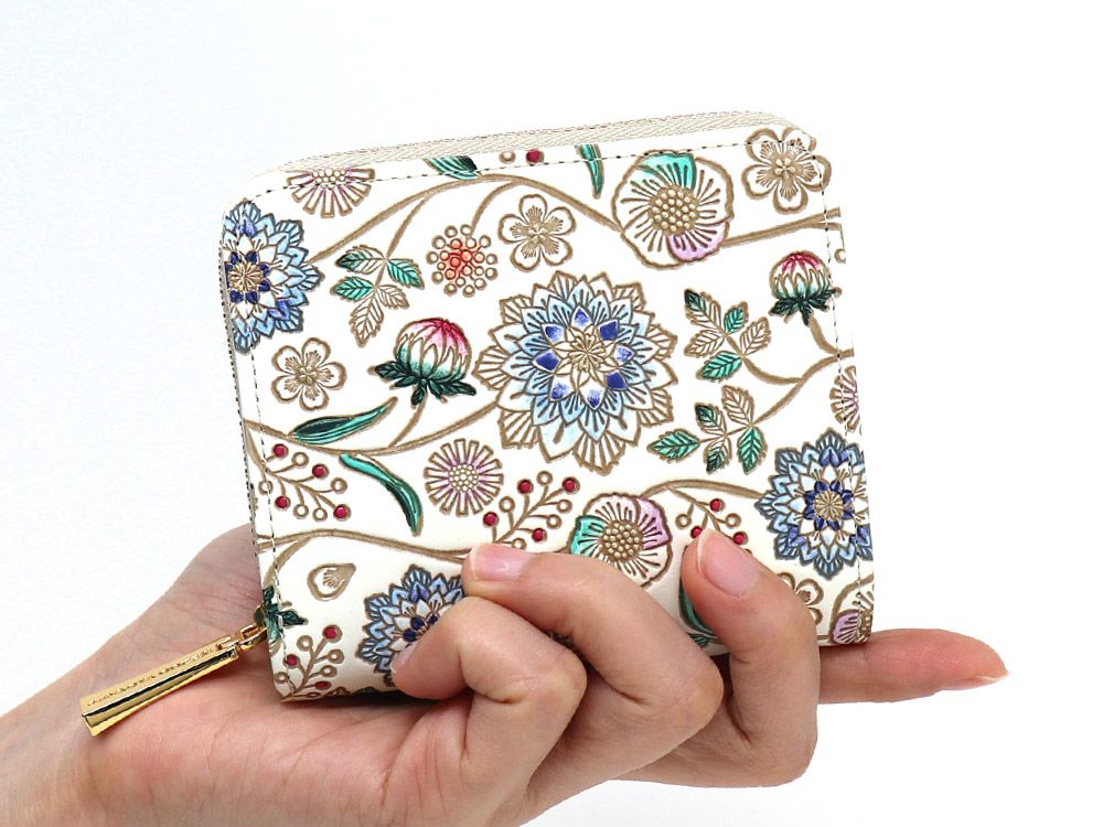 Dahlia (Cobalt Blue) Zip Around Bi-Fold Wallet