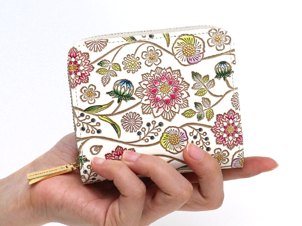 Dahlia (Berry Pink) Zip Around Bi-Fold Wallet