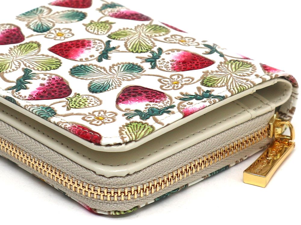 Strawberries Zip Around Bi-Fold Wallet