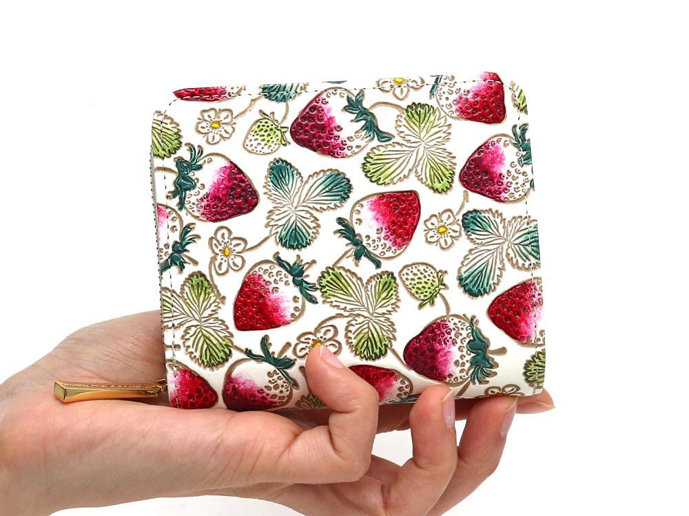 Strawberries Zip Around Bi-Fold Wallet