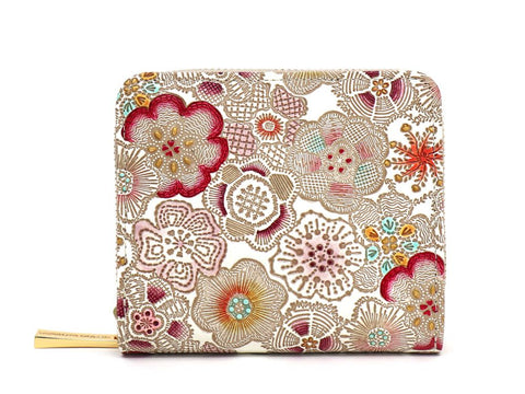 Spring Bloom (Red) Zip Around Bi-Fold Wallet