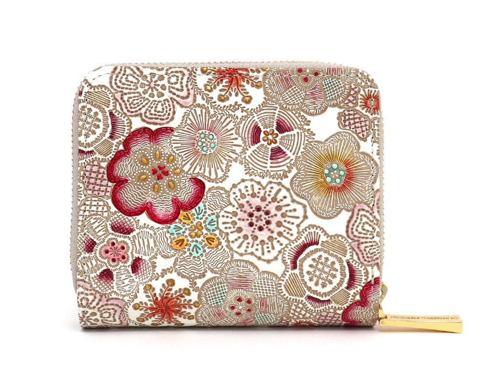 Spring Bloom (Red) Zip Around Bi-Fold Wallet