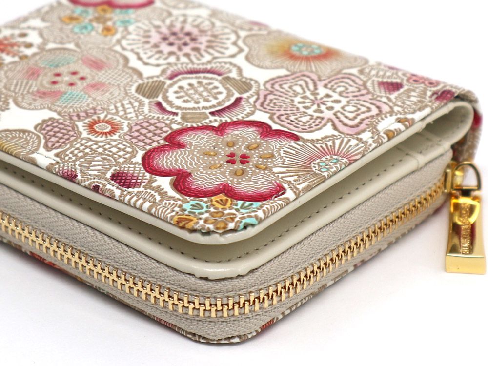 Spring Bloom (Red) Zip Around Bi-Fold Wallet