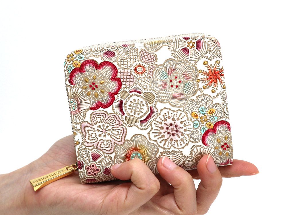 Spring Bloom (Red) Zip Around Bi-Fold Wallet