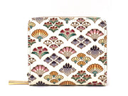 HANAOGI - Flower Fans Zip Around Bi-Fold Wallet