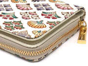 HANAOGI - Flower Fans Zip Around Bi-Fold Wallet