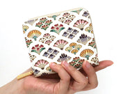 HANAOGI - Flower Fans Zip Around Bi-Fold Wallet