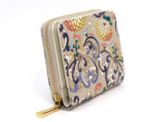 RANGIKU - Firework Chrysanthemums (Blue&Yellow) Zip Around Bi-Fold Wallet