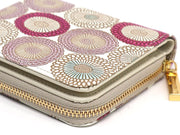 Umbrella Chrysanthemums (Peach Blossom) Zip Around Bi-Fold Wallet