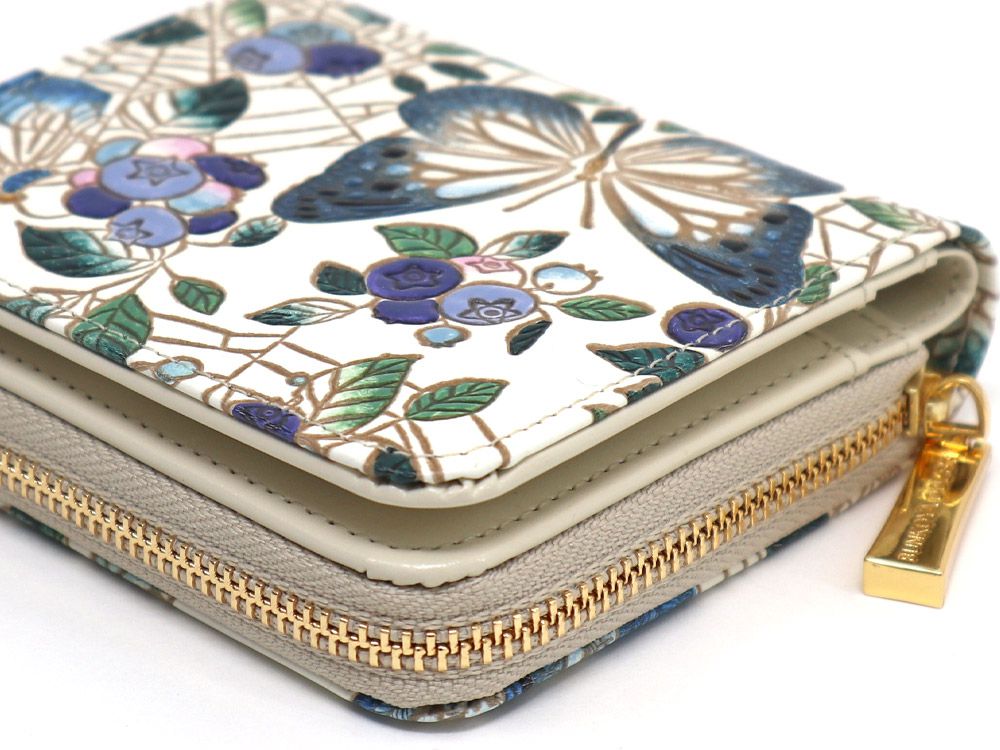 Blueberry (Navy) Zip Around Bi-Fold Wallet