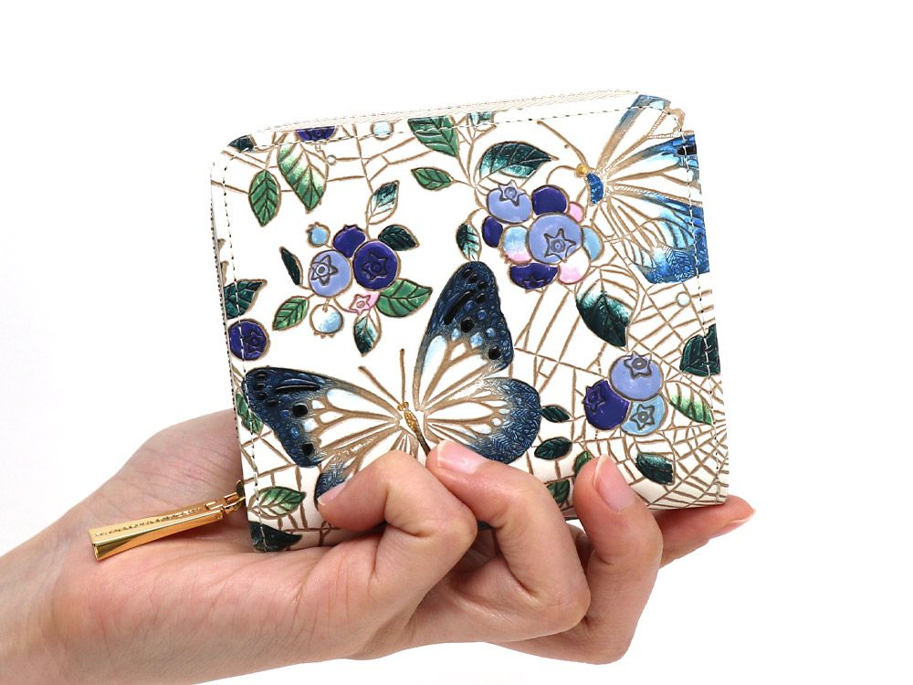 Blueberry (Navy) Zip Around Bi-Fold Wallet