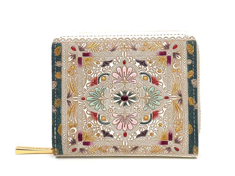 Golden Tapestry Zip Around Bi-Fold Wallet