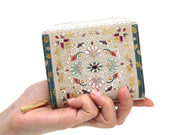 Golden Tapestry Zip Around Bi-Fold Wallet
