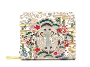 Facing Cranes Zip Around Bi-Fold Wallet