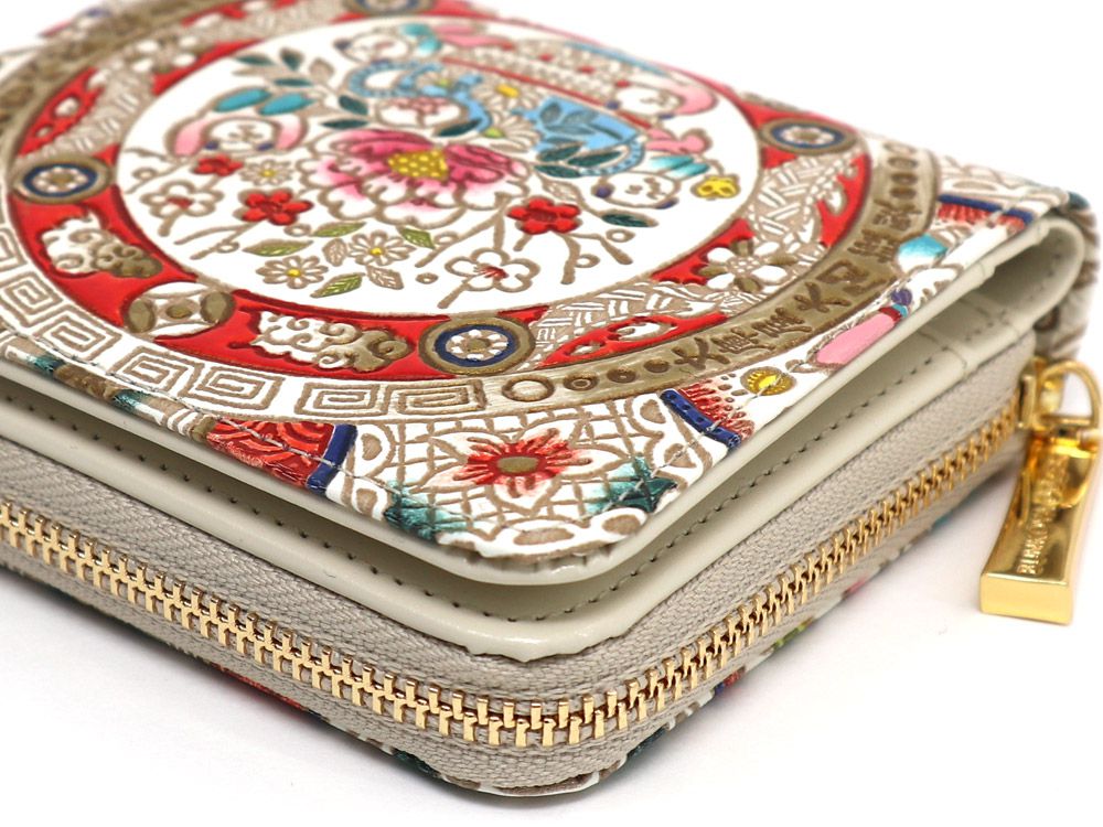 KARAKO - Chinese Dolls Zip Around Bi-Fold Wallet
